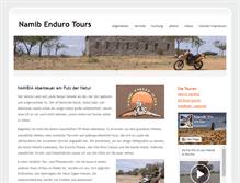 Tablet Screenshot of namibia-enduro-tours.com